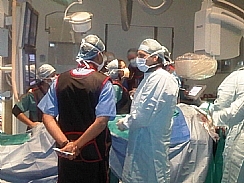 Dr. Helmaizer during procedure